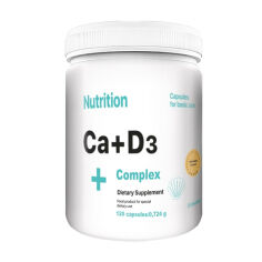 Акція на Дієтична добавка вітамінно-мінеральний комплекс в капсулах AB PRO EntherMeal Nutrition Ca + D3 Complex Кальцій та вітамін D3, 120 шт від Eva