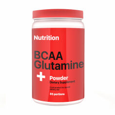 Акция на Дієтична добавка амінокислота в порошку AB PRO BCAA + Glutamine Powder Полуниця, 1 кг от Eva
