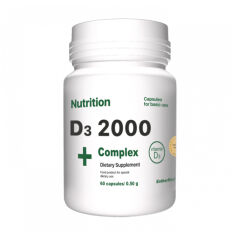 Акція на Дієтична добавка вітамінний комплекс в капсулах AB PRO EntherMeal D3 2000 Complex+ Caps, 60 шт від Eva