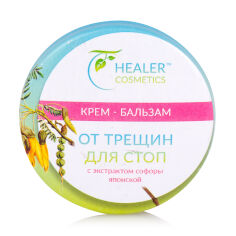 Акція на Крем-бальзам для стоп Healer Cosmetics від тріщин з екстрактом софори японської, 10 г від Eva