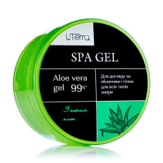Акція на Гель з алое вера UTerra native Aloe Vera Gel для всіх типів шкіри, для догляду за обличчям та тілом, 300 мл від Eva