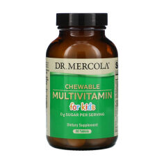 Акція на Дієтична добавка дитячі мультивітаміни в жувальних таблетках Dr. Mercola Chewable Multivitamin for Kids, 60 шт від Eva