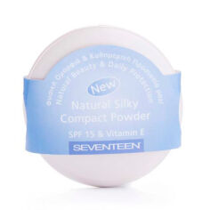 Акція на Компактна пудра Seventeen Natural Silky Compact Powder з дзеркалом, 07 Ivory, 12 г від Eva