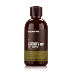 Акція на Чоловічий шампунь для волосся та тіла Mr.Scrubber Man Hair&Body Shampoo 2 in 1, 250 мл від Eva