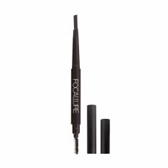 Акція на Автоматичний олівець для брів Focallure Auto Brows Pen, зі щіточкою, 03 Black, 0.25 г від Eva