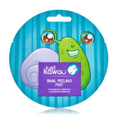 Акция на Очищувальна серветка для обличчя Just Kawaii Snail Peeling Pad з муцином равлика, 5 г от Eva