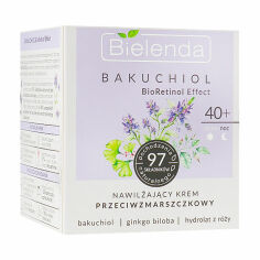 Акция на Зволожувальний крем для обличчя Bielenda Bakuchiol BioRetinol Effect 40+ проти зморшок, 50 мл от Eva
