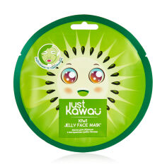 Акция на Маска для обличчя Just Kawaii Kiwi Jelly з екстрактом гриба Лінчжи, відбілення та гідробаланс, 25 г от Eva