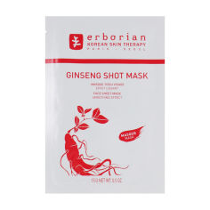 Акція на Відновлювальна тканинна маска для обличчя Erborian Ginseng Infusion Mask, 15 г від Eva