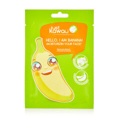 Акція на Тканинна маска для обличчя Just Kawaii Hello, I Am Banana! Moisturizin Your Face!* Зволоження та відновлення, 25 г від Eva