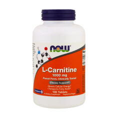 Акция на Дієтична добавка в таблетках NOW Foods L-Carnitine L-Карнітин 1000 мг, 100 шт от Eva