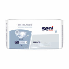 Акция на Підгузки для дорослих Seni Classic розмір 4 Extra Large, 30 шт от Eva