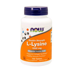 Акція на Дієтична добавка амінокислота в таблетках NOW Foods L-Lysine Лізин 1000 мг, 100 шт від Eva