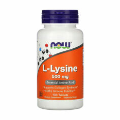 Акція на Дієтична добавка амінокислота в таблетках NOW Foods L-Lysin L-Лізин, 500 мг, 100 шт від Eva