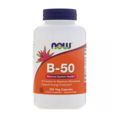 Акция на Комплекс вітамінів групи B NOW Foods B-50, 250 капсул от Eva