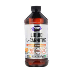 Акція на Дієтична добавка амінокислота в рідині NOW Foods Liquid L-Carnitine L-Карнітин, з цитрусовим смаком, 1000 мг, 473 мл від Eva
