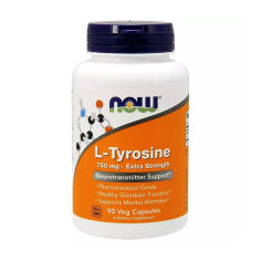 Акція на Дієтична добавка в капсулах NOW Foods L-Tyrosine L-Тирозин, 750 мг, 90 шт від Eva
