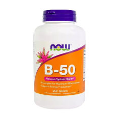 Акція на Дієтична добавка вітаміни в таблетках NOW Foods B-50 Комплекс B-50, 250 шт від Eva