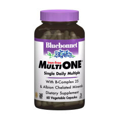 Акция на Мультивітаміни Bluebonnet Nutrition Multi One Iron-Free без заліза, 60 капсул от Eva