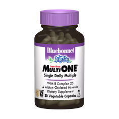 Акція на Дієтична добавка мультивітаміни в капсулах Bluebonnet Nutrition Multi One Iron-Free без заліза, 30 шт від Eva