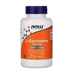 Акция на Дієтична добавка в капсулах NOW Foods L-Carnosine L-Карнозин 500 мг, 100 шт от Eva