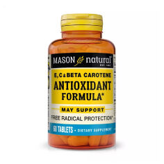 Акція на Дієтична добавка в таблетках Mason Natural Antioxidant Formula Vitamin E, C & Beta Carotene, 60 шт від Eva