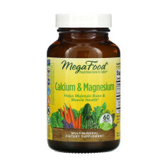 Акція на Дієтична добавка мультімінерали в таблетках MegaFood Calcium & Magnesium Кальцій та Магній, 60 шт від Eva