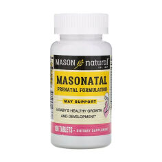 Акція на Дієтична добавка в таблетках Mason Natural Masonatal Prenatal Formulation Мультивітаміни для вагітних, 100 шт від Eva