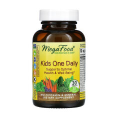 Акція на Дієтична добавка мультивітаміни та мінерали в таблетках MegaFood Kids One Daily для дітей, 30 шт від Eva
