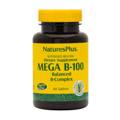 Акція на Дієтична добавка вітаміни в таблетках NaturesPlus Mega B-100 В-Комплекс з уповільненим вивільненням, 60 шт від Eva