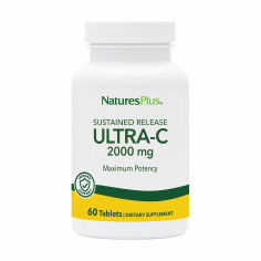 Акція на Дієтична добавка вітаміни в таблетках NaturesPlus Ultra-C Вітамін С 2000 мг, 60 шт від Eva