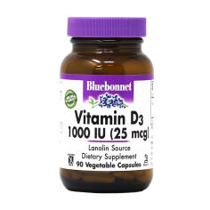 Акция на Вітамін Д3 Bluebonnet Nutrition Vitamin D3 1000 МО, 90 капсул от Eva