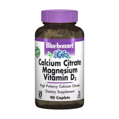 Акція на Цитрат кальцію, магній та вітаміном Д3 Bluebonnet Nutrition Calcium Citrate, Magnesium With Vitamin D3, 90 каплет від Eva