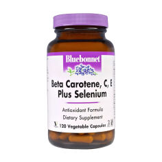 Акція на Вітамінно-мінеральний комплекс Bluebonnet Nutrition Бета-Каротин, C, Е + Селен, 120 капсул від Eva