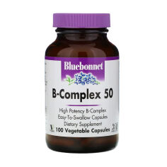 Акция на Дієтична добавка вітамінний комплекс в капсулах Bluebonnet Nutrition B-Complex 50, 100 шт от Eva