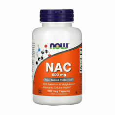 Акция на Дієтична добавка амінокислота в гелевих капсулах NOW Foods NAC N-Ацетилцистеїн 600 мг, 100 шт от Eva