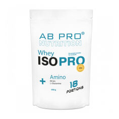 Акція на Дієтична добавка протеїн ізолят в порошку AB PRO Whey Iso Pro + Amino BCAA, L-Glutamine Тірамісу, 450 г від Eva