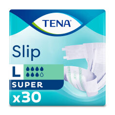Акція на Урологічні підгузки для дорослих TENA Slip Super, розмір L, 30 шт від Eva