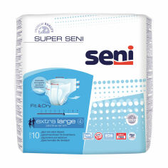 Акция на Підгузки для дорослих Seni Super Extra Large, 10 шт от Eva