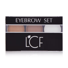 Акція на Набір для брів LCF Eyebrow Set 01 світло-коричневий, 6 г від Eva
