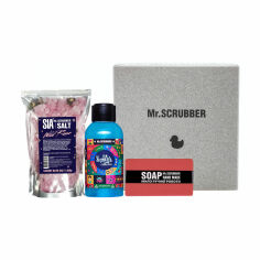 Акція на Подарунковий набір для тіла Mr. Scrubber Mood (мило ручної роботи, 100 г + сіль для ванни, 200 мл + гель для душу, 150 мл) від Eva