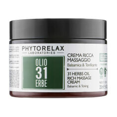 Акція на Масажний крем-батер для тіла Phytorelax Laboratories 31 Herbs Oil Rich Massage Cream Розслаблення та тонізація, 250 мл від Eva