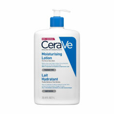 Акція на Зволожувальне молочко для обличчя та тіла CeraVe для сухої та дуже сухої шкіри, 1 л від Eva