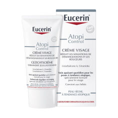 Акція на Заспокійливий крем для обличчя Eucerin AtopiControl Soothing Face Cream 12% Omega, 50 мл від Eva