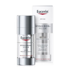 Акція на Нічна сироватка-пілінг для обличчя Eucerin Hyaluron-Filler Night Peeling & Serum, 30 мл від Eva