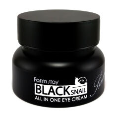 Акція на Крем для очей FarmStay All-In-One Black Snail Eye Cream з муцином чорного равлика, 50 мл від Eva