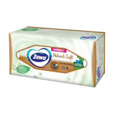 Акція на Серветки косметичні Zewa Natural Soft 4-шарові, 80 шт від Eva