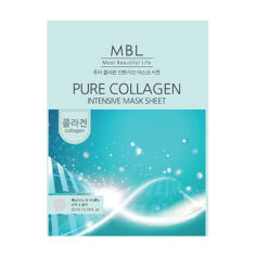 Акція на Тканинна маска для обличчя MBL Pure Collagen Intensive Mask Sheet з колагеном, 23 мл від Eva