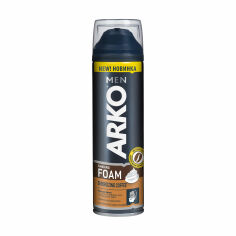 Акція на Піна для гоління тонізувальна Arko Men Shaving Foam Energizing Coffee з екстрактом зерен кави, 200 мл від Eva