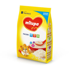 Акція на Дитяча швидкорозчинна молочна каша Milupa рисова, від 4 місяців, 210 г від Eva